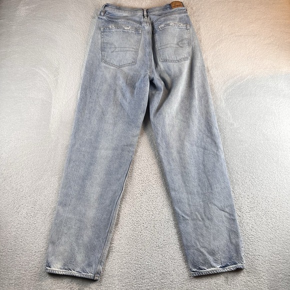 American Eagle Baggy Jeans Womens Size 6 - 27x30 Blue Boho - Picture 2 of 9